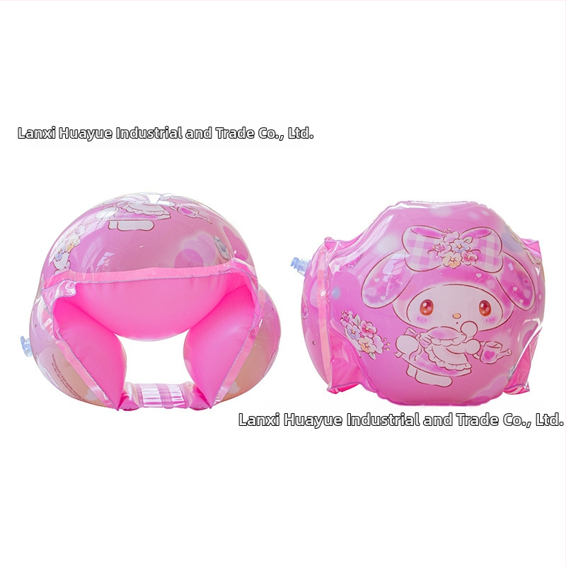 Bērnu peldēšanas gredzens uz rokas ar karikatūru drukāšanu, videi draudzīgs PVC, 0.21 mm biezums, manuāla piepumpēšana