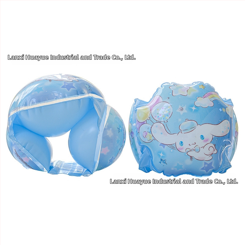 Bērnu peldēšanas gredzens uz rokas ar karikatūru drukāšanu, videi draudzīgs PVC, 0.21 mm biezums, manuāla piepumpēšana