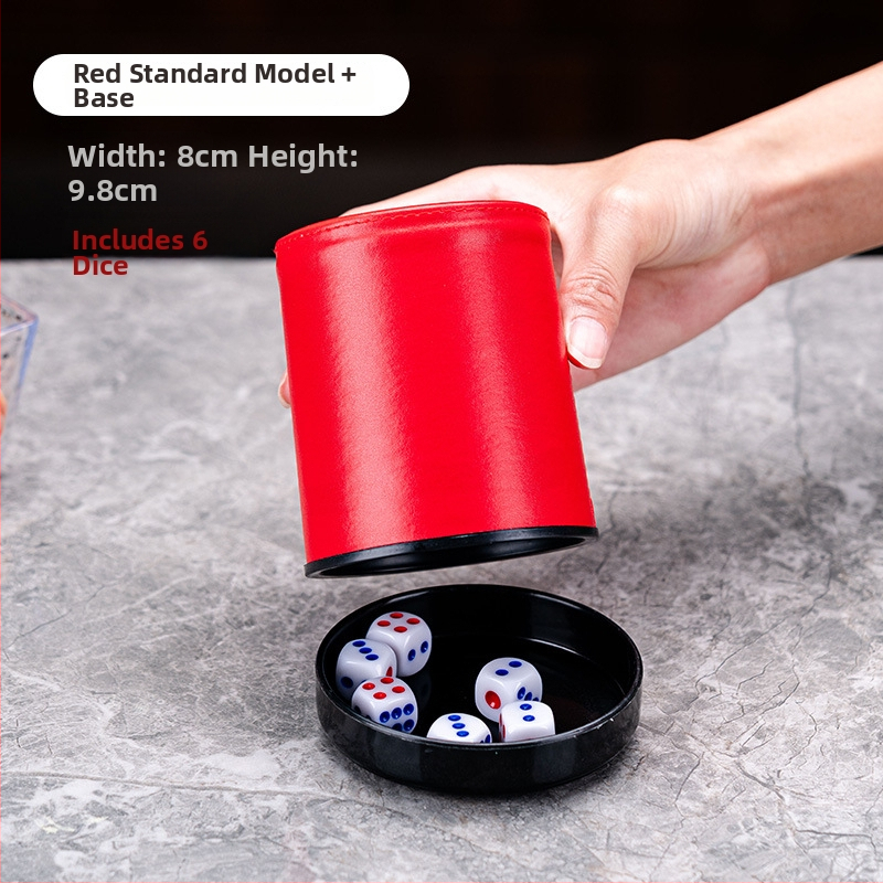 Set zaruri cu cupe din piele, colțuri rotunde, origine Zhejiang, 100 buc.