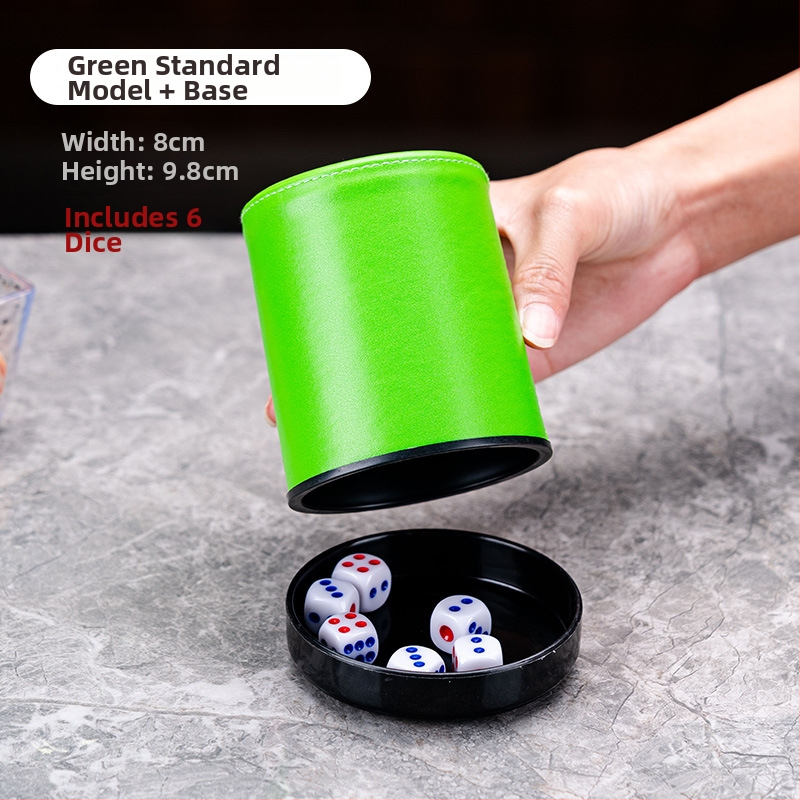 Set zaruri cu cupe din piele, colțuri rotunde, origine Zhejiang, 100 buc.