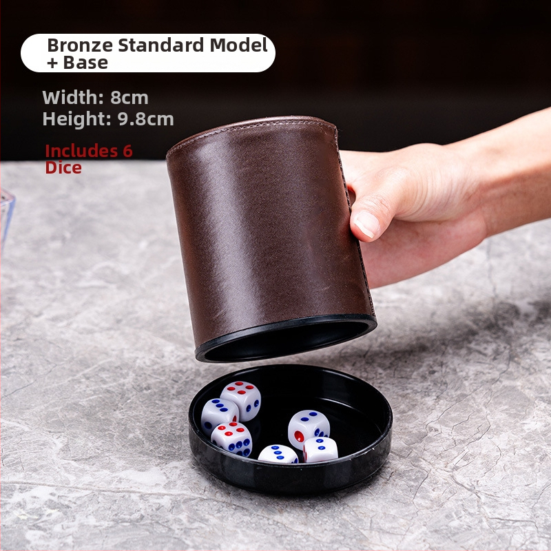 Set zaruri cu cupe din piele, colțuri rotunde, origine Zhejiang, 100 buc.