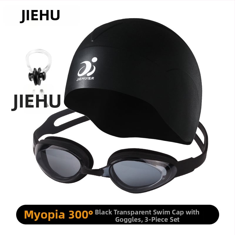 Jettiger silikona plaukšanas cepure garām matiem, abiem dzimumiem – komplekts ar brilles, pieaugušajiem, vienkrāsu raksts, ūdensizturīga