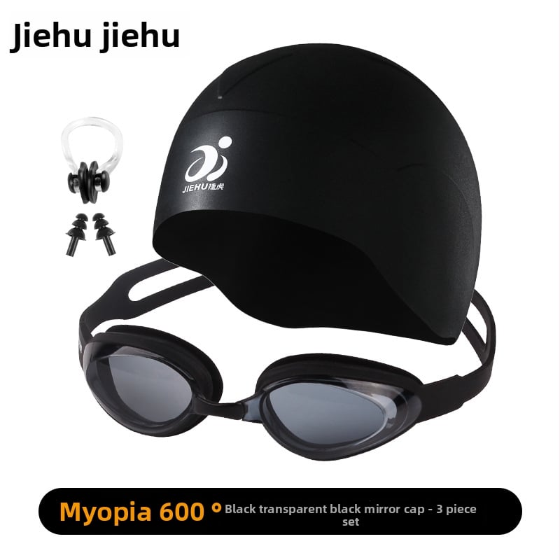 Jettiger silikona plaukšanas cepure garām matiem, abiem dzimumiem – komplekts ar brilles, pieaugušajiem, vienkrāsu raksts, ūdensizturīga