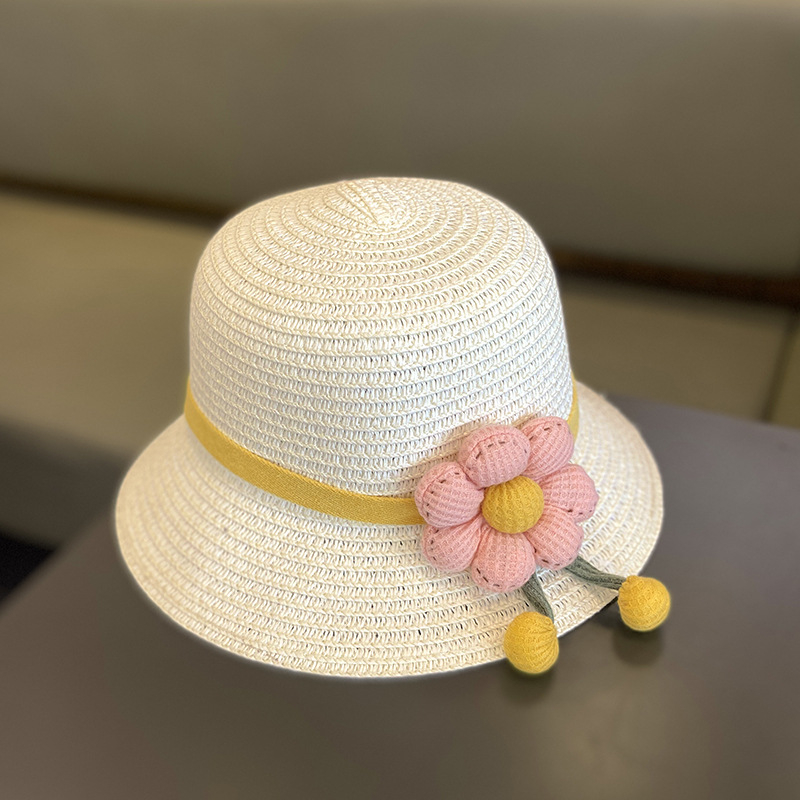 Dječji šešir od slame za sunce sa širokim obodom – set s torbom, zaštita od sunca, za uzrast 2–4 godine