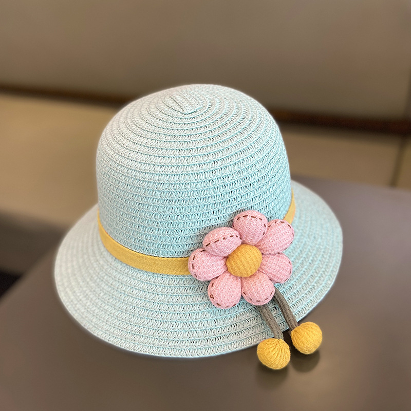 Dječji šešir od slame za sunce sa širokim obodom – set s torbom, zaštita od sunca, za uzrast 2–4 godine