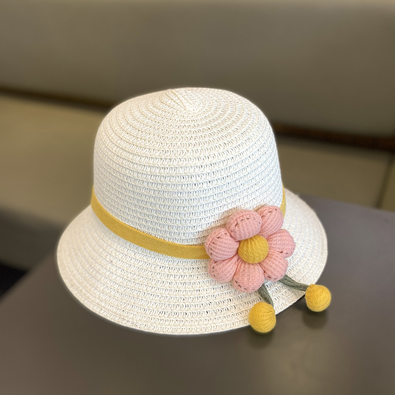 Dječji šešir od slame za sunce sa širokim obodom – set s torbom, zaštita od sunca, za uzrast 2–4 godine