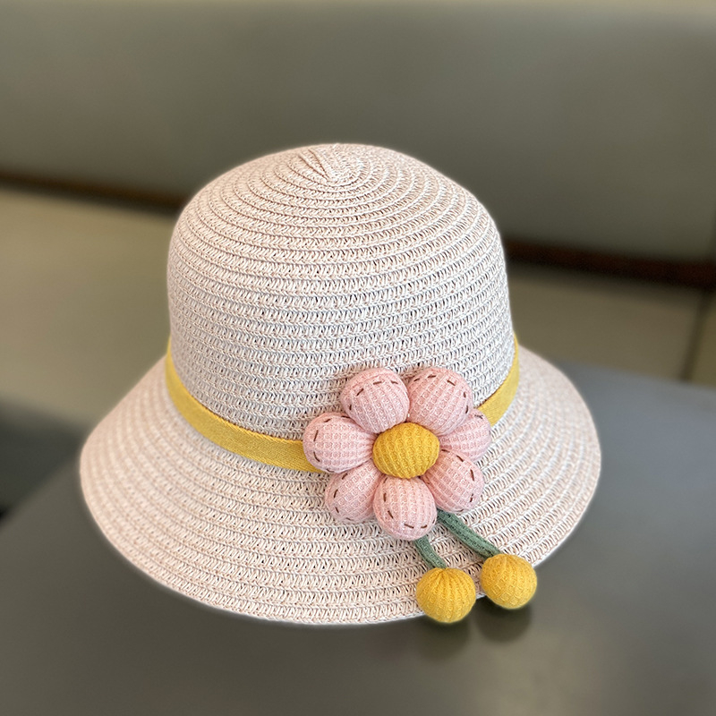 Dječji šešir od slame za sunce sa širokim obodom – set s torbom, zaštita od sunca, za uzrast 2–4 godine