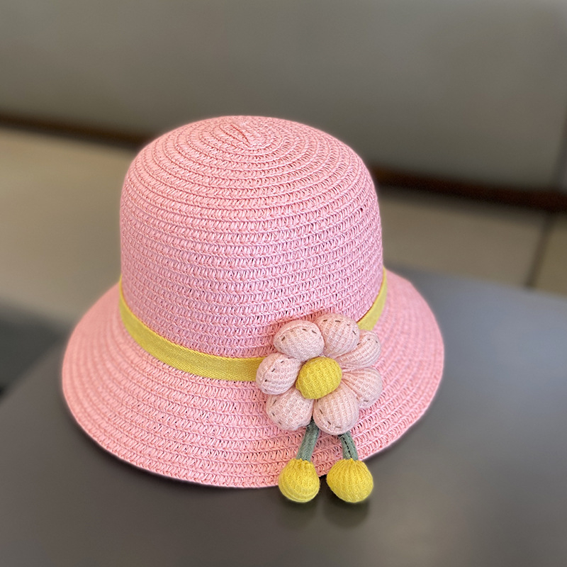 Dječji šešir od slame za sunce sa širokim obodom – set s torbom, zaštita od sunca, za uzrast 2–4 godine