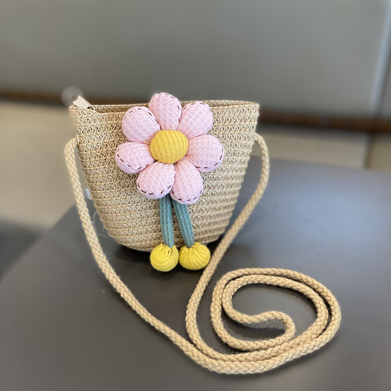 Dječji šešir od slame za sunce sa širokim obodom – set s torbom, zaštita od sunca, za uzrast 2–4 godine