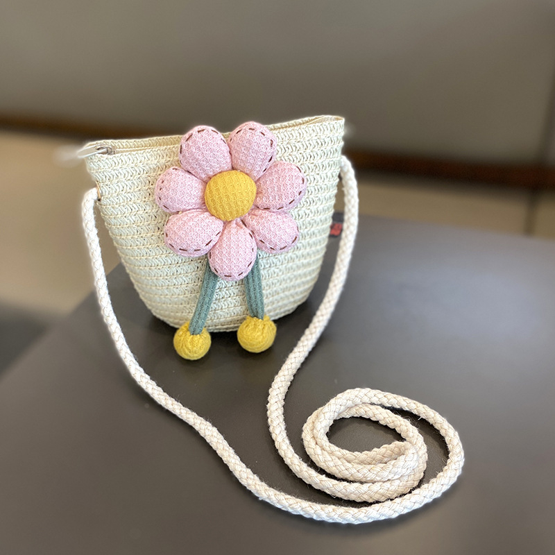 Dječji šešir od slame za sunce sa širokim obodom – set s torbom, zaštita od sunca, za uzrast 2–4 godine