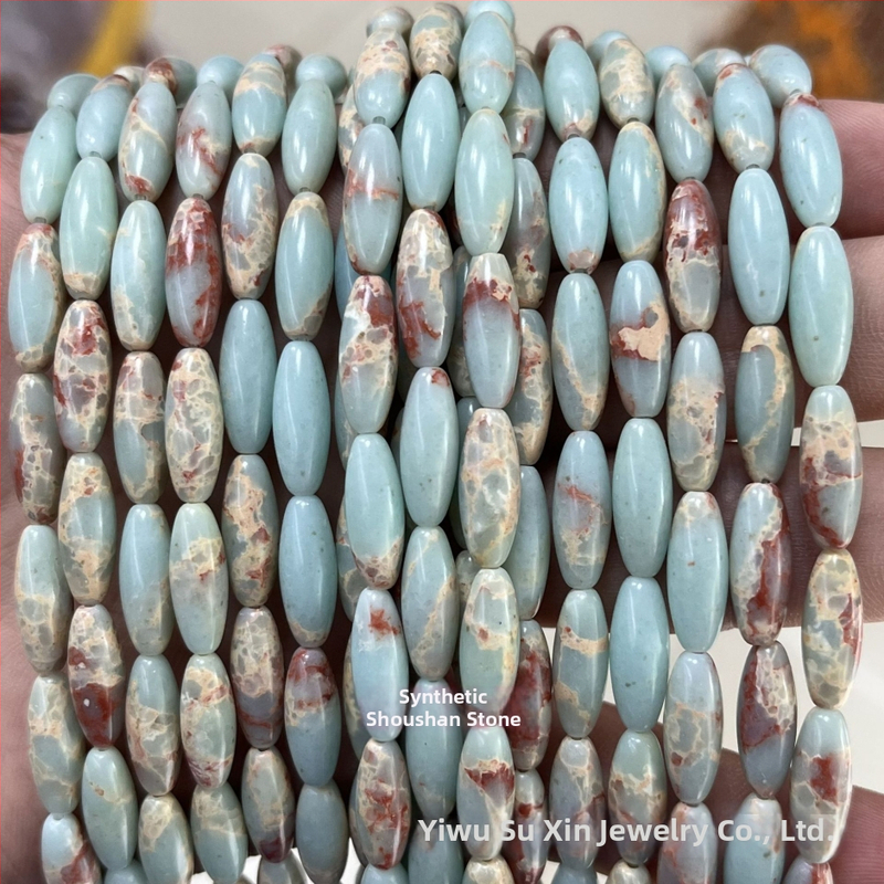 6x16 mm rižaste perle od agat i aventurina, cilindrične perle, slobodne perle, poluproizvodi za DIY ogrlice