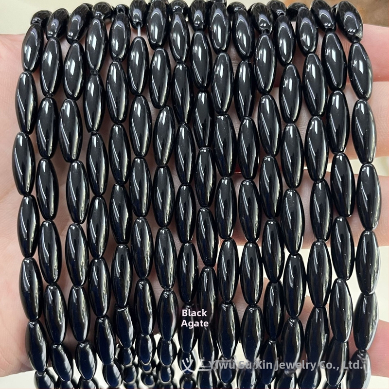 6x16 mm rižaste perle od agat i aventurina, cilindrične perle, slobodne perle, poluproizvodi za DIY ogrlice