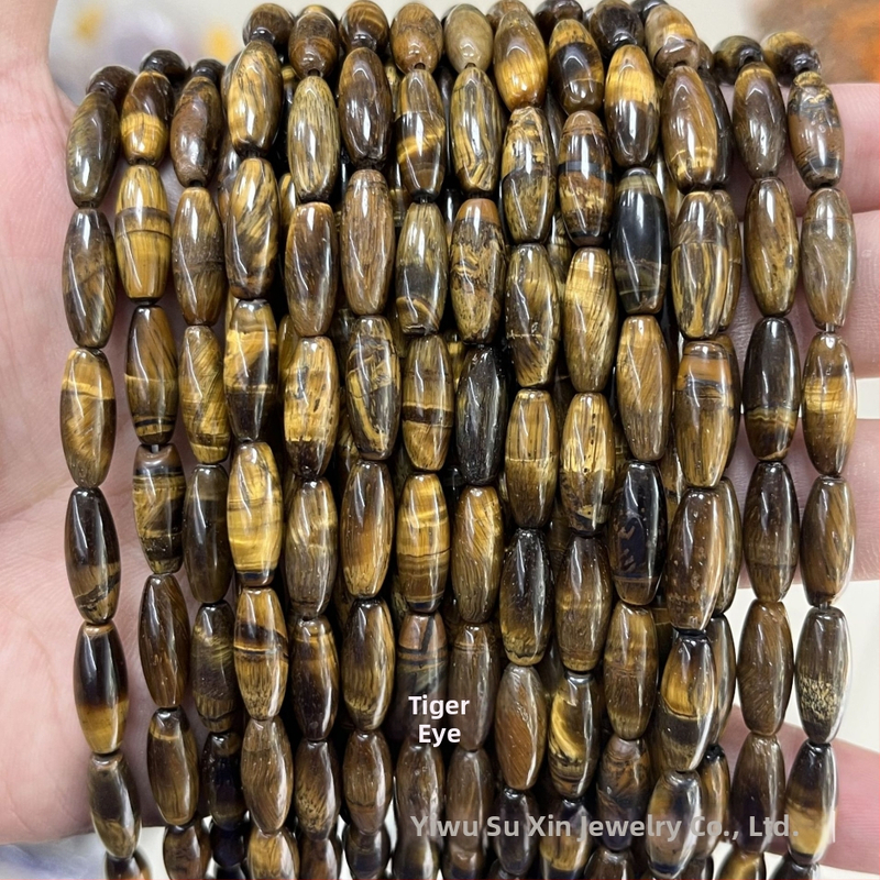 6x16 mm rižaste perle od agat i aventurina, cilindrične perle, slobodne perle, poluproizvodi za DIY ogrlice
