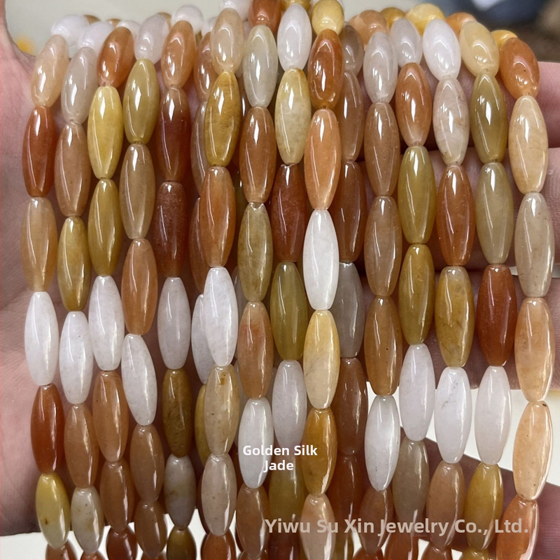 6x16 mm rižaste perle od agat i aventurina, cilindrične perle, slobodne perle, poluproizvodi za DIY ogrlice