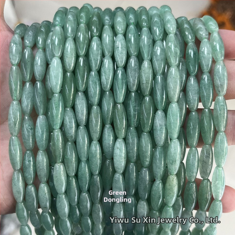 6x16 mm rižaste perle od agat i aventurina, cilindrične perle, slobodne perle, poluproizvodi za DIY ogrlice