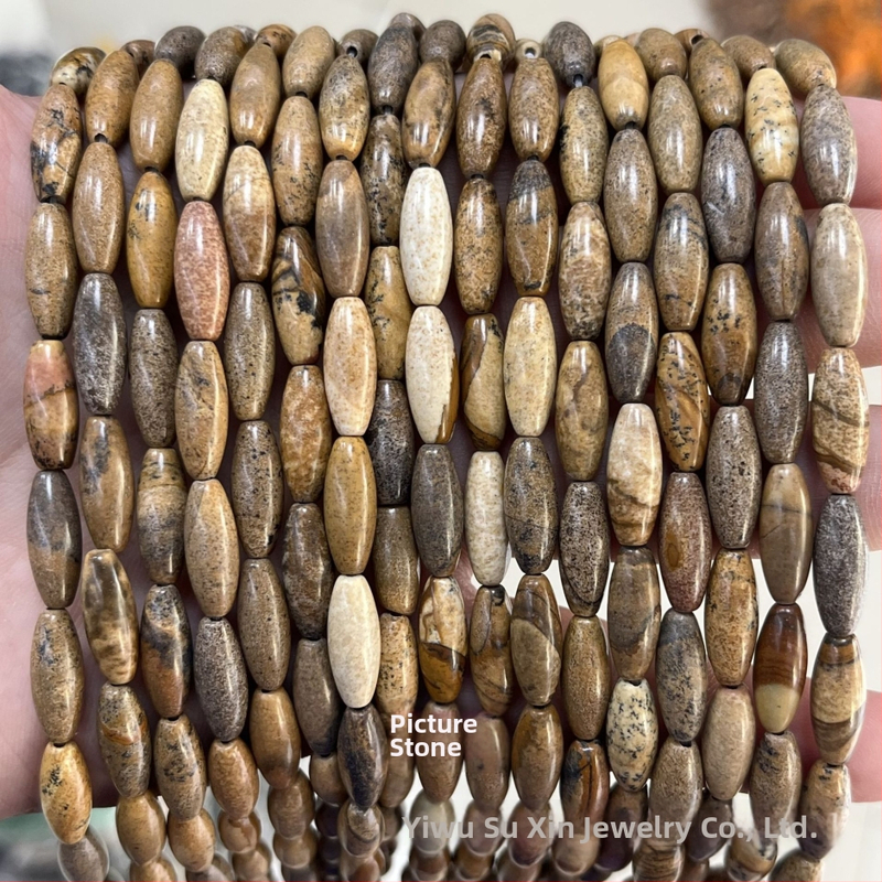 6x16 mm rižaste perle od agat i aventurina, cilindrične perle, slobodne perle, poluproizvodi za DIY ogrlice