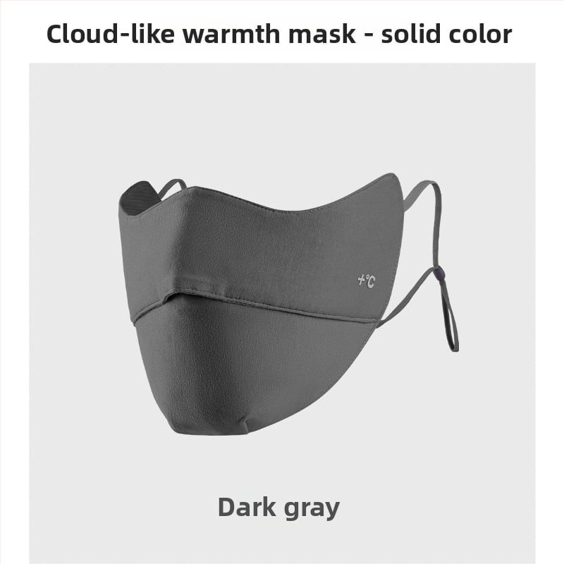 Moteriška šilta veido kaukė su ausų kilpomis, monochrominis raštas, dulkių apsauga, tinkama rudeniui ir žiemai