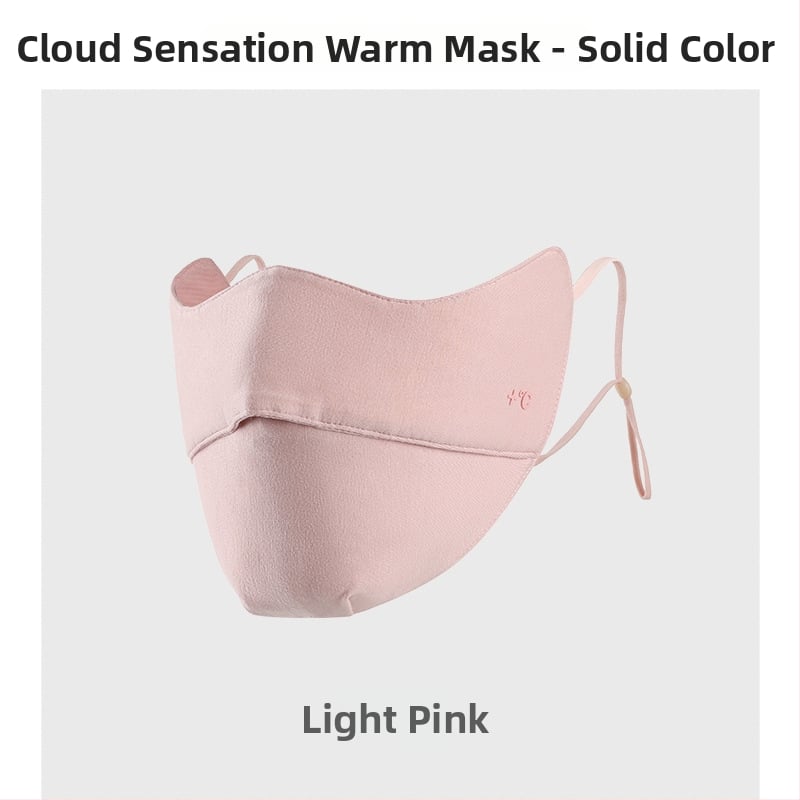 Moteriška šilta veido kaukė su ausų kilpomis, monochrominis raštas, dulkių apsauga, tinkama rudeniui ir žiemai