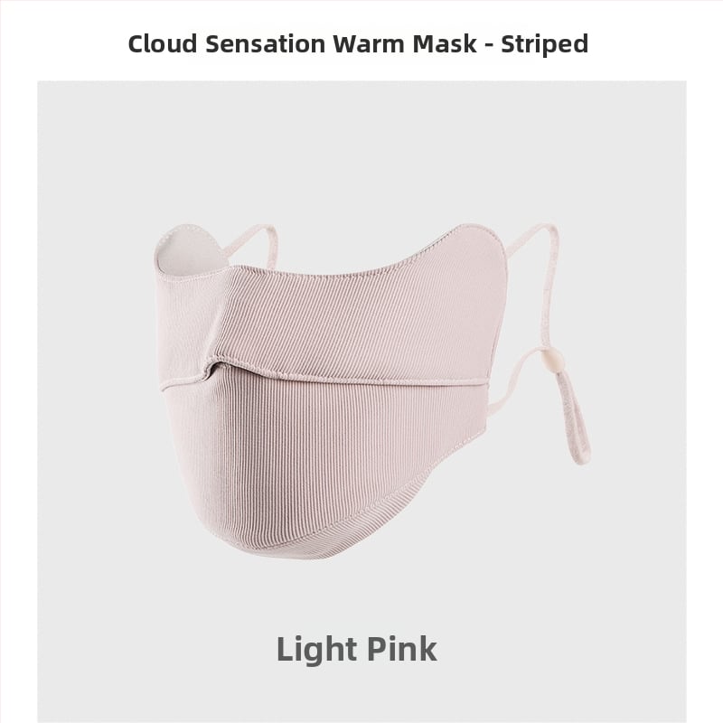 Moteriška šilta veido kaukė su ausų kilpomis, monochrominis raštas, dulkių apsauga, tinkama rudeniui ir žiemai