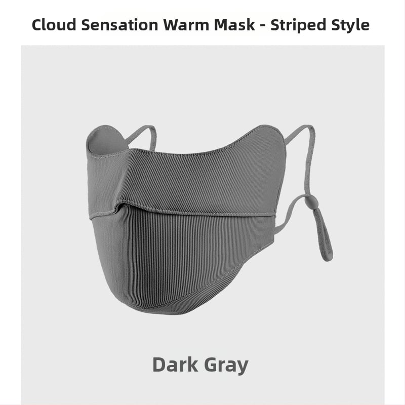 Moteriška šilta veido kaukė su ausų kilpomis, monochrominis raštas, dulkių apsauga, tinkama rudeniui ir žiemai