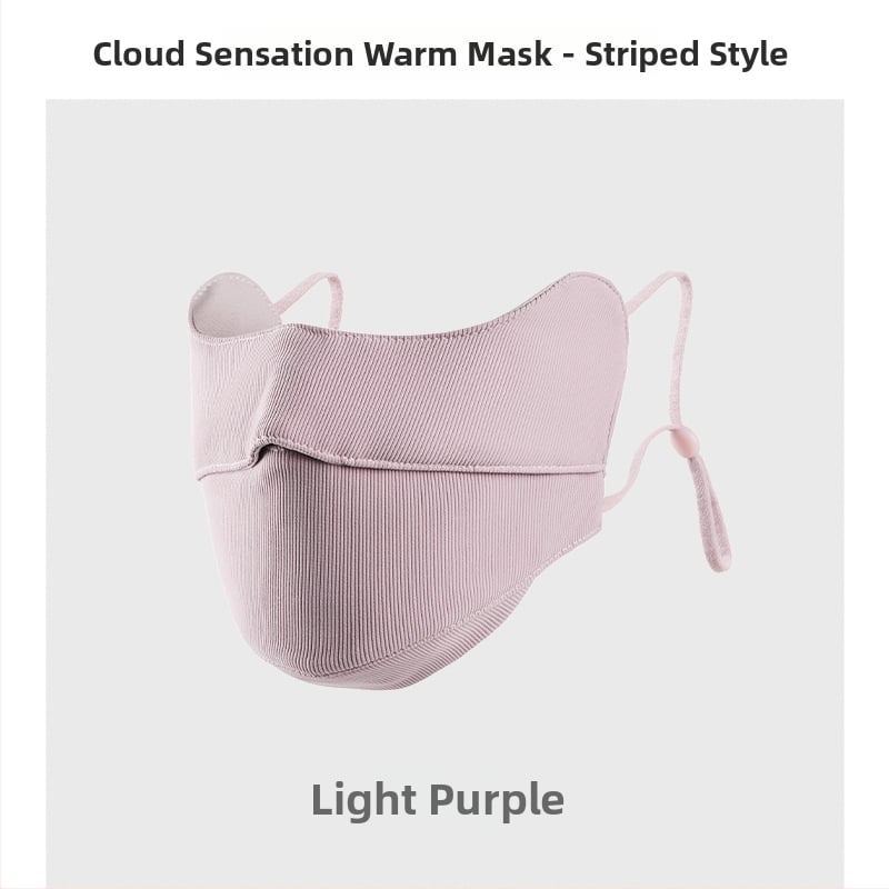 Moteriška šilta veido kaukė su ausų kilpomis, monochrominis raštas, dulkių apsauga, tinkama rudeniui ir žiemai