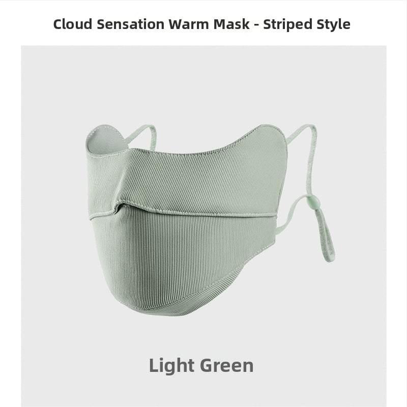 Moteriška šilta veido kaukė su ausų kilpomis, monochrominis raštas, dulkių apsauga, tinkama rudeniui ir žiemai