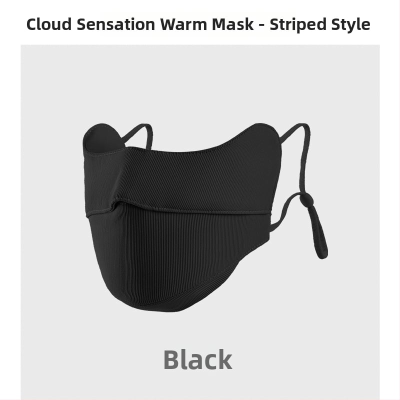 Moteriška šilta veido kaukė su ausų kilpomis, monochrominis raštas, dulkių apsauga, tinkama rudeniui ir žiemai