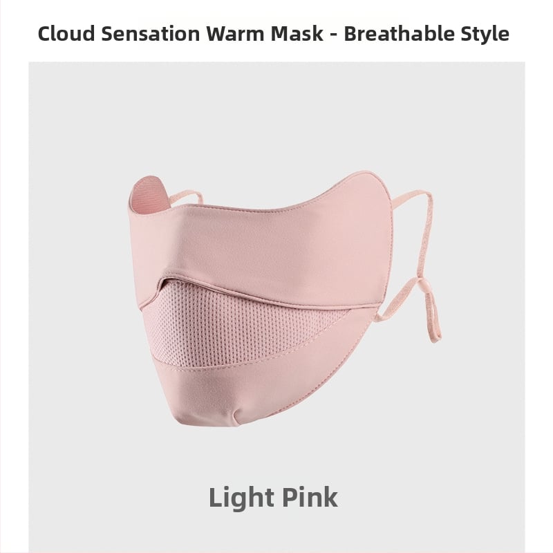 Moteriška šilta veido kaukė su ausų kilpomis, monochrominis raštas, dulkių apsauga, tinkama rudeniui ir žiemai