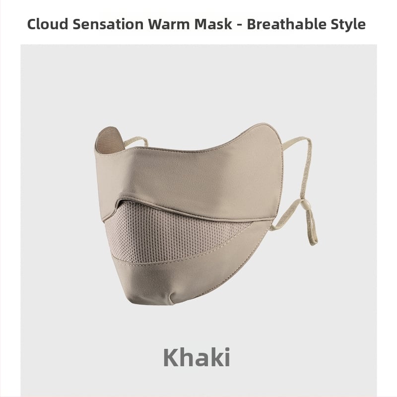 Moteriška šilta veido kaukė su ausų kilpomis, monochrominis raštas, dulkių apsauga, tinkama rudeniui ir žiemai