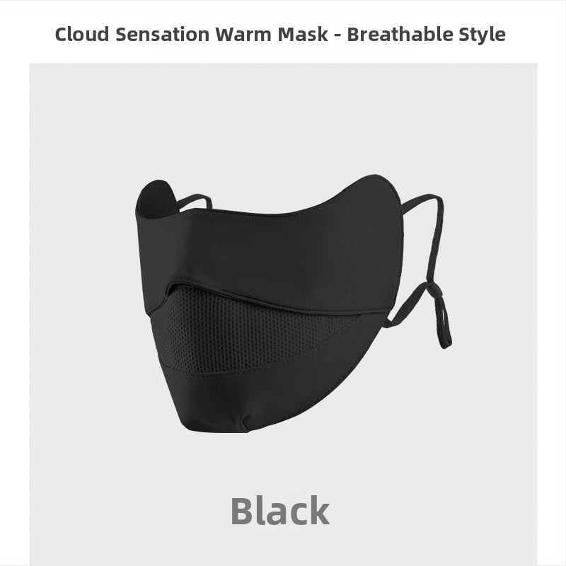 Moteriška šilta veido kaukė su ausų kilpomis, monochrominis raštas, dulkių apsauga, tinkama rudeniui ir žiemai