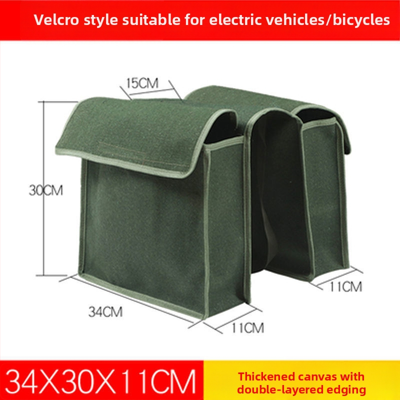 Motociklo sėdynių krepšiai iš storesnio drobinio audinio, abiem šonais, užpakaliniam sėdmeniui – įrankių dėžė