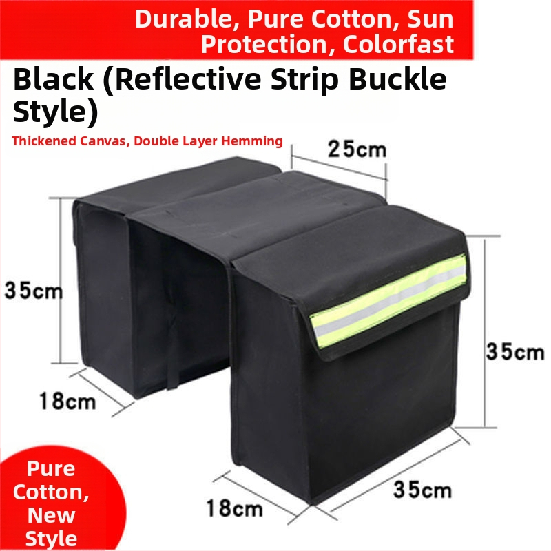 Motociklo sėdynių krepšiai iš storesnio drobinio audinio, abiem šonais, užpakaliniam sėdmeniui – įrankių dėžė