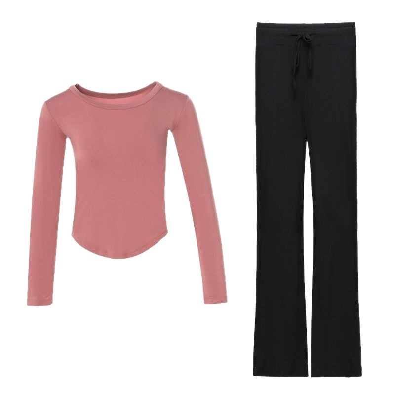 Moterų šokių treniruočių komplektas — prekinis ženklas yikuang; poliesteris su spandeksu; 50–70% spandex; 50–70% poliesterio; etninis šokis