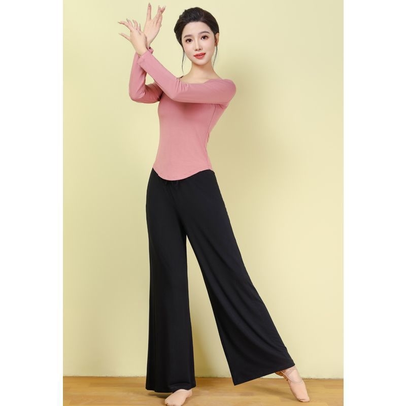 Moterų šokių treniruočių komplektas — prekinis ženklas yikuang; poliesteris su spandeksu; 50–70% spandex; 50–70% poliesterio; etninis šokis