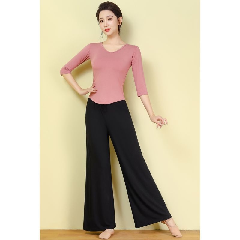 Moterų šokių treniruočių komplektas — prekinis ženklas yikuang; poliesteris su spandeksu; 50–70% spandex; 50–70% poliesterio; etninis šokis