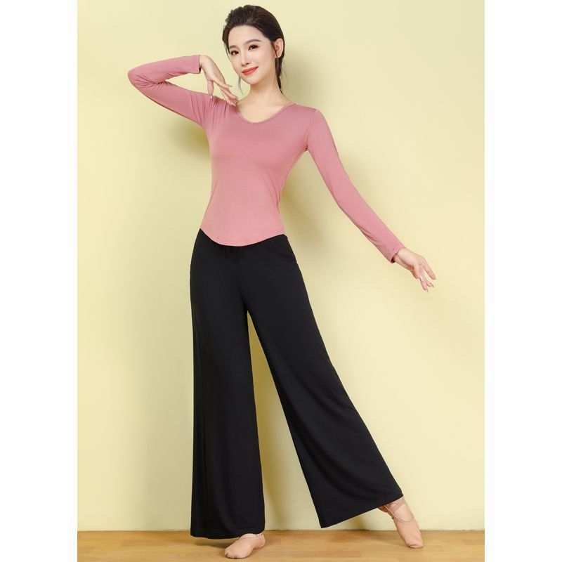 Moterų šokių treniruočių komplektas — prekinis ženklas yikuang; poliesteris su spandeksu; 50–70% spandex; 50–70% poliesterio; etninis šokis