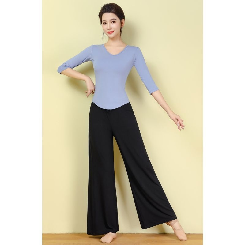 Moterų šokių treniruočių komplektas — prekinis ženklas yikuang; poliesteris su spandeksu; 50–70% spandex; 50–70% poliesterio; etninis šokis