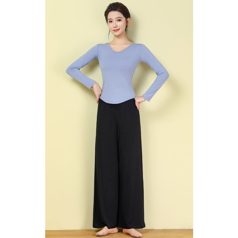 Moterų šokių treniruočių komplektas — prekinis ženklas yikuang; poliesteris su spandeksu; 50–70% spandex; 50–70% poliesterio; etninis šokis