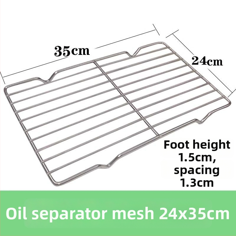 Komercinis nerūdijančio plieno kvadratinis padėklas su tinkleliu aliejaus kontrolei, filtravimo talpa vandens ir aliejui, maisto demonstravimui, kepimui ir prieskoniams