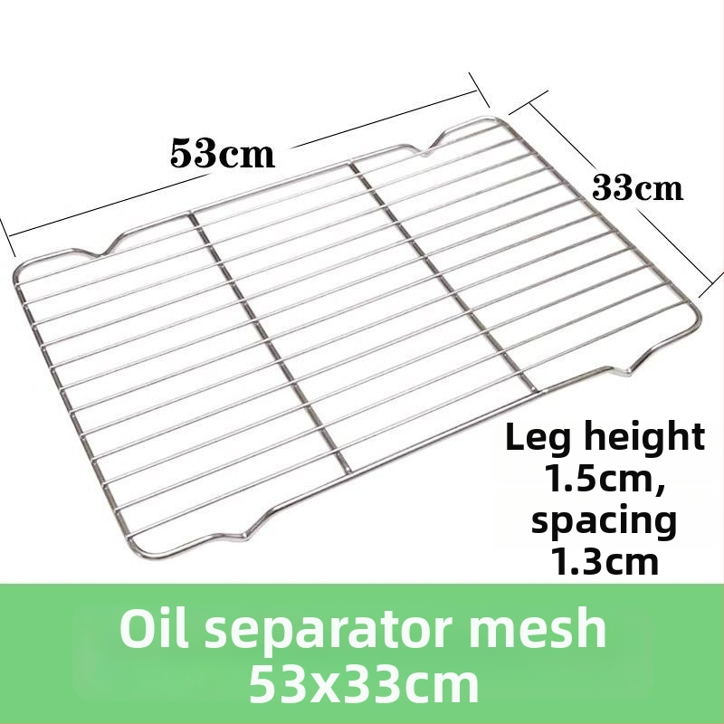 Komercinis nerūdijančio plieno kvadratinis padėklas su tinkleliu aliejaus kontrolei, filtravimo talpa vandens ir aliejui, maisto demonstravimui, kepimui ir prieskoniams