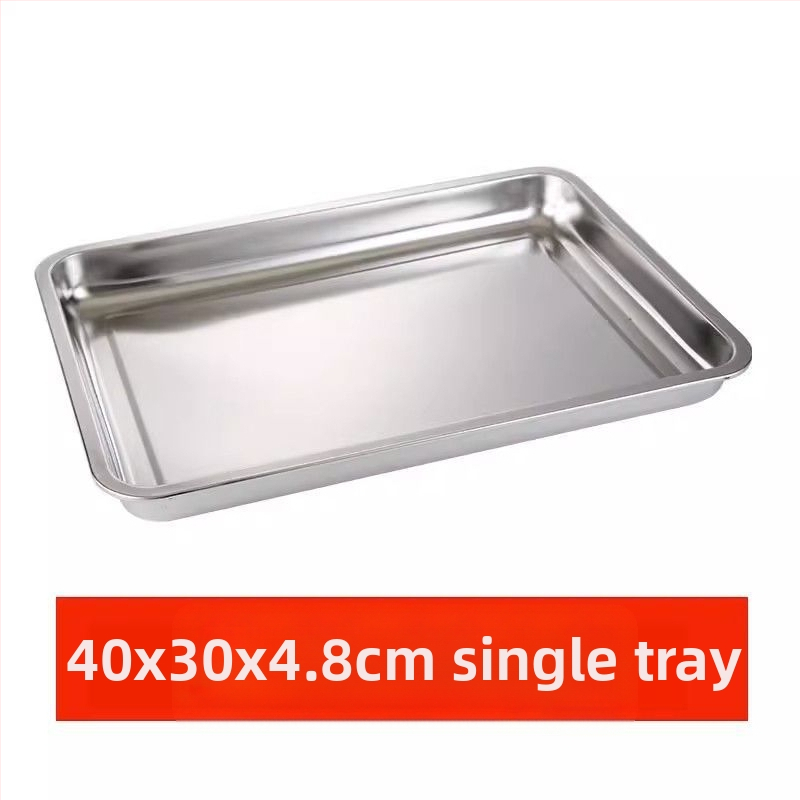 Komercinis nerūdijančio plieno kvadratinis padėklas su tinkleliu aliejaus kontrolei, filtravimo talpa vandens ir aliejui, maisto demonstravimui, kepimui ir prieskoniams