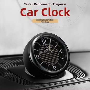 Automobilinis laikrodis su apšvietimu, skaitmeninis kvarcinis laikrodis, belaidis, metalinis korpusas, modelis 013, su logotipu spausdintu