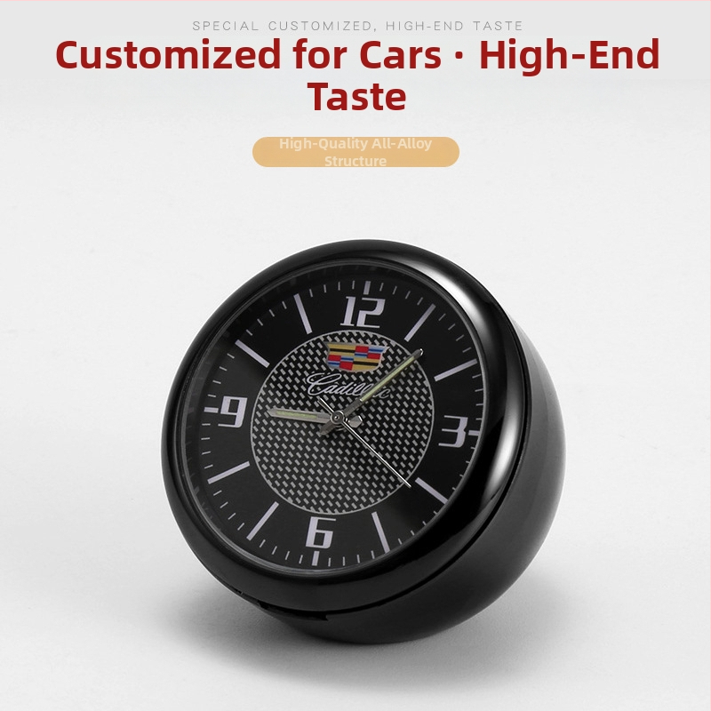 Automobilinis laikrodis su apšvietimu, skaitmeninis kvarcinis laikrodis, belaidis, metalinis korpusas, modelis 013, su logotipu spausdintu