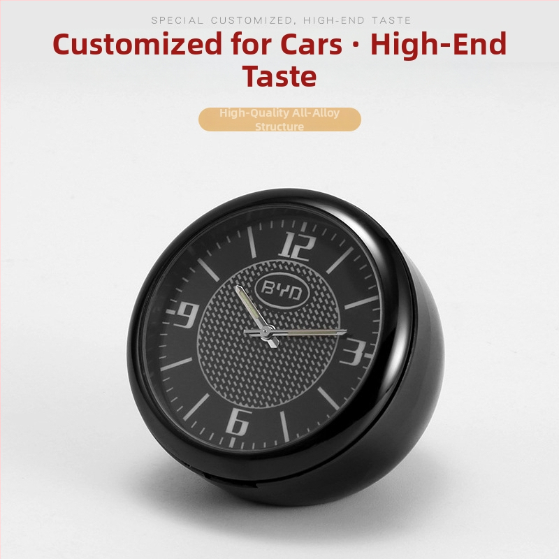 Automobilinis laikrodis su apšvietimu, skaitmeninis kvarcinis laikrodis, belaidis, metalinis korpusas, modelis 013, su logotipu spausdintu