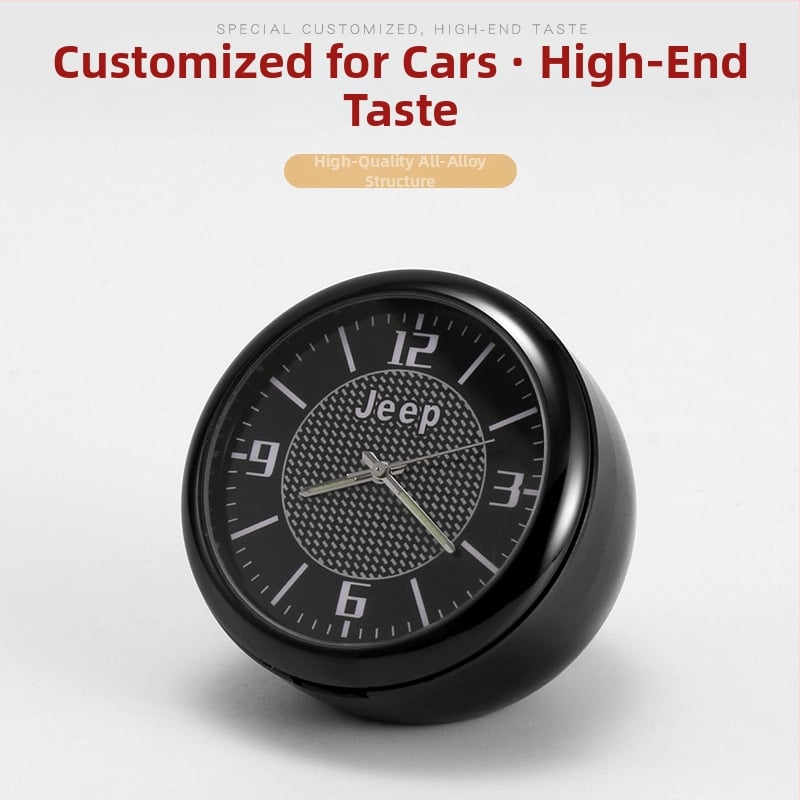 Automobilinis laikrodis su apšvietimu, skaitmeninis kvarcinis laikrodis, belaidis, metalinis korpusas, modelis 013, su logotipu spausdintu