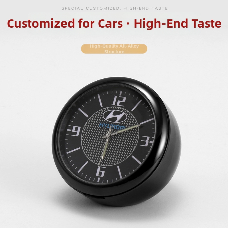 Automobilinis laikrodis su apšvietimu, skaitmeninis kvarcinis laikrodis, belaidis, metalinis korpusas, modelis 013, su logotipu spausdintu