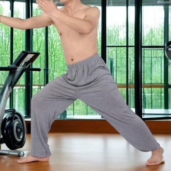 Taiji kelnės unisex – Vinylon-Lycra audinys su lino įdėklu, Sanda kovos menų treniruočių kelnės (Vinylon 51–70%, lino įdėklas 51–70%)