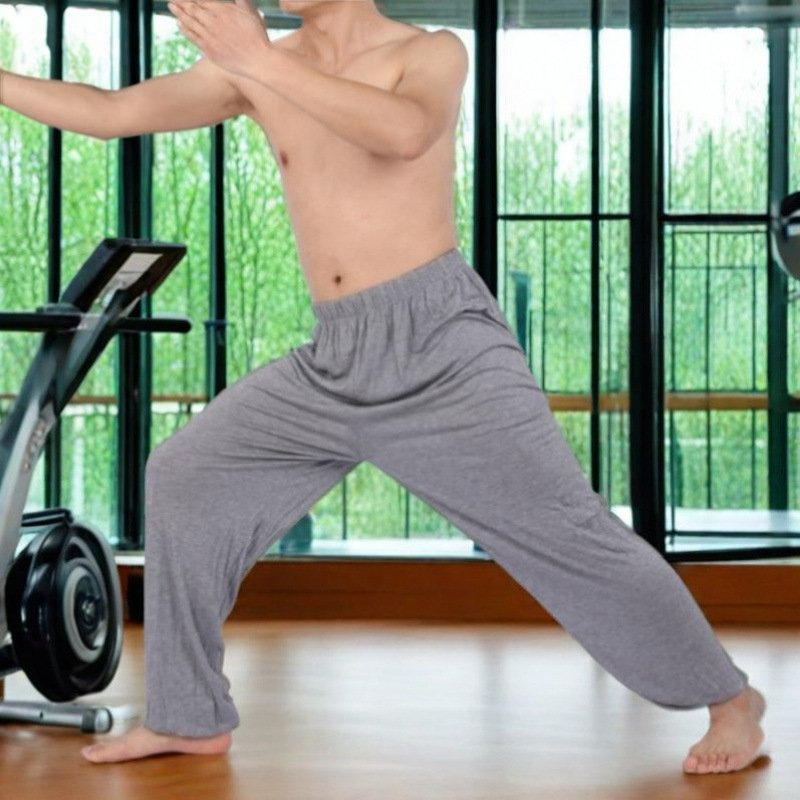 Taiji kelnės unisex – Vinylon-Lycra audinys su lino įdėklu, Sanda kovos menų treniruočių kelnės (Vinylon 51–70%, lino įdėklas 51–70%)