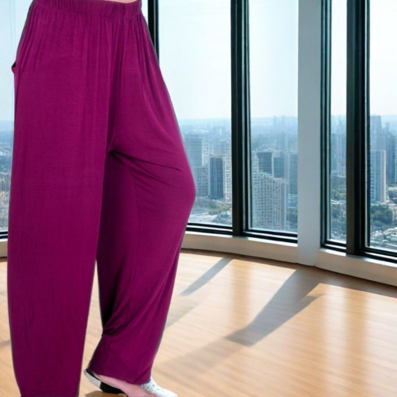 Taiji kelnės unisex – Vinylon-Lycra audinys su lino įdėklu, Sanda kovos menų treniruočių kelnės (Vinylon 51–70%, lino įdėklas 51–70%)