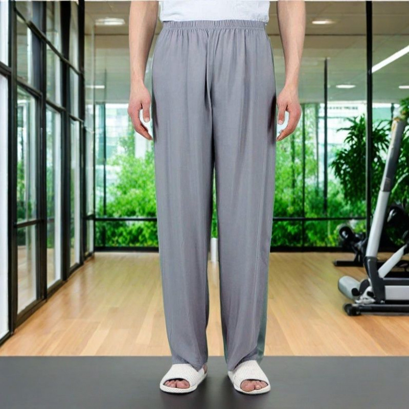 Taiji kelnės unisex – Vinylon-Lycra audinys su lino įdėklu, Sanda kovos menų treniruočių kelnės (Vinylon 51–70%, lino įdėklas 51–70%)